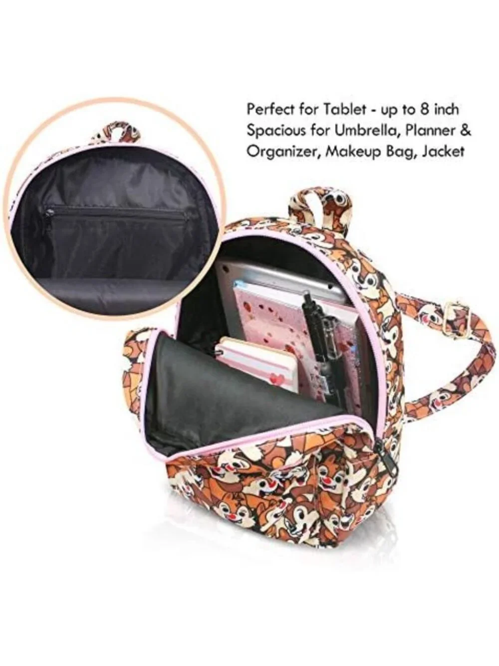 Cute Cartoon Nylon Daypack - Multipurpose Travel Bag for iPad Mini & Shopping